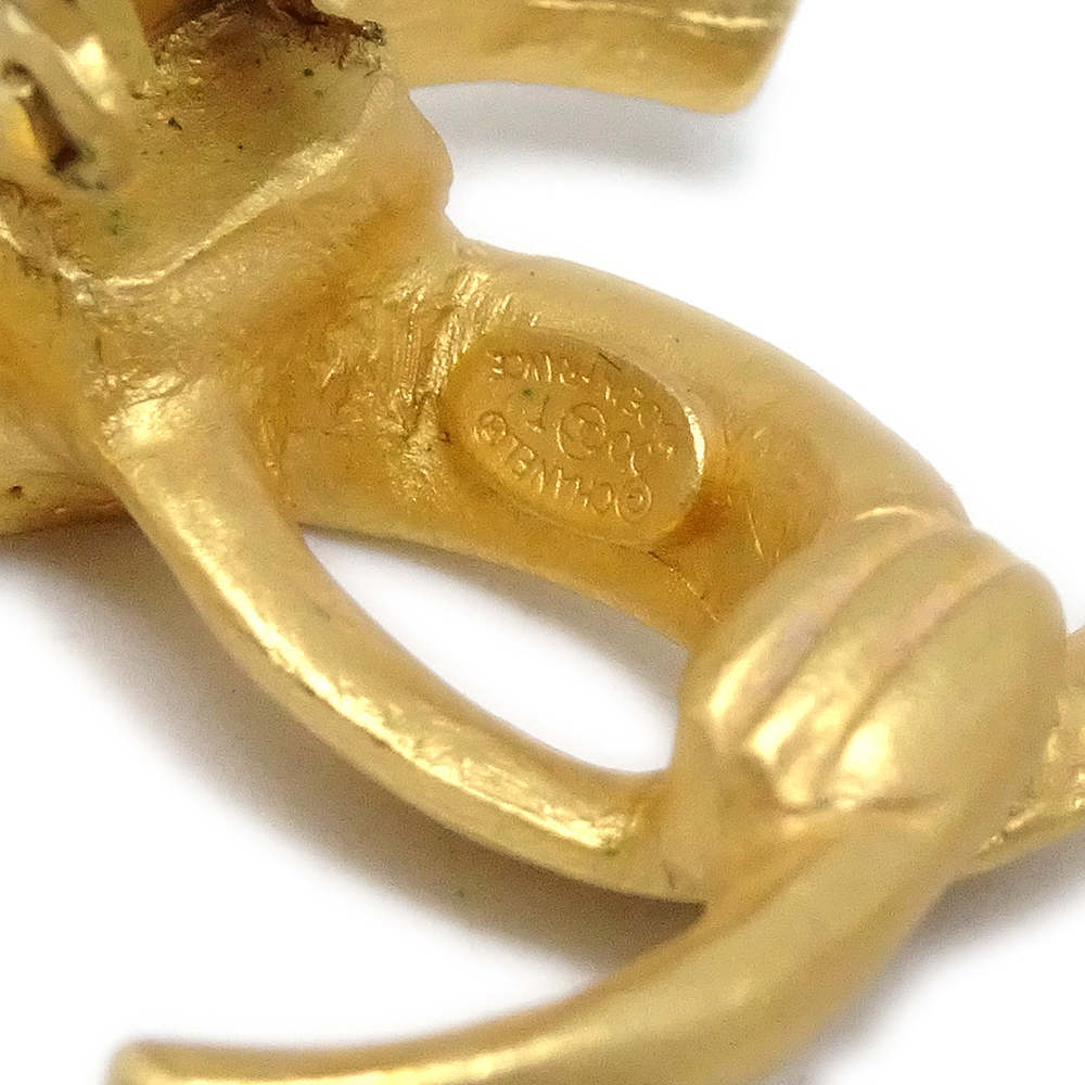 CHANEL CC Earrings Clip-On Gold 00T 19142 - Picture 4 of 4